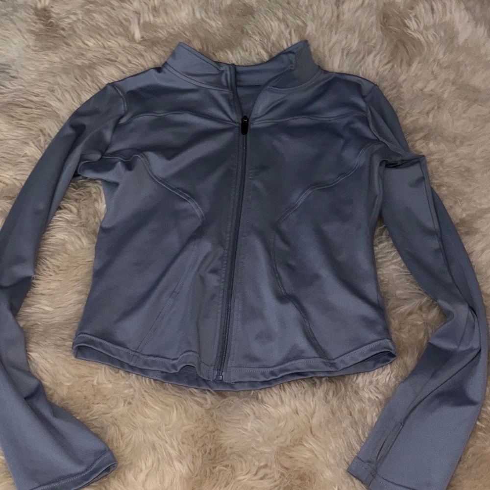 Light Blue Zip-Up Jacket